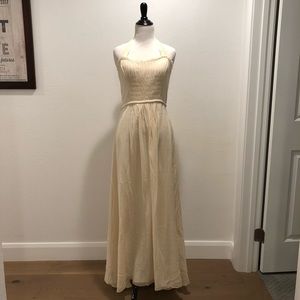 BCBG Halter Cream Dress, Size 6